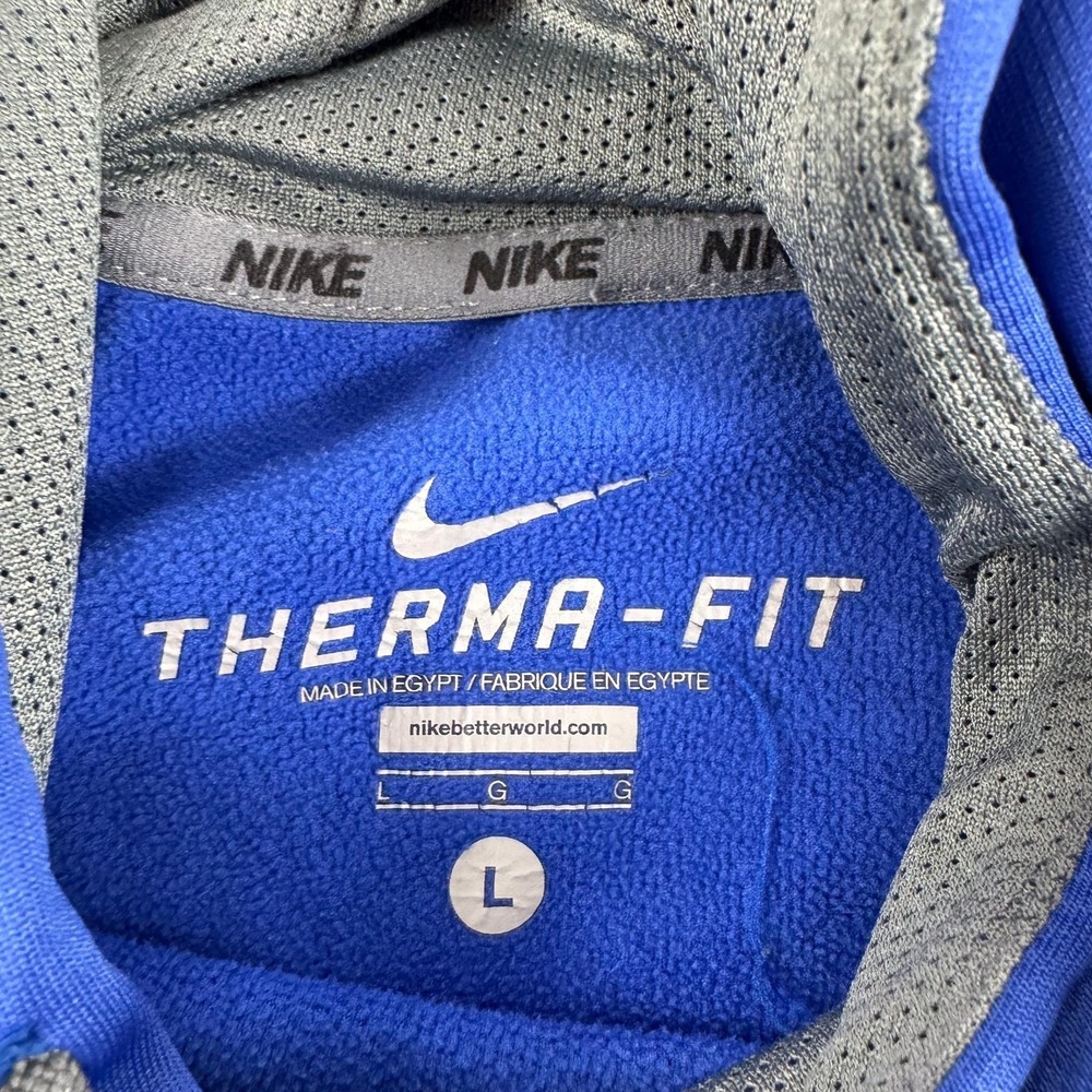 Nike Therma Fit Hoodie Mens Large Blue NXR XC 2015 Pullover Running 650733-480 - Picture 7 of 13